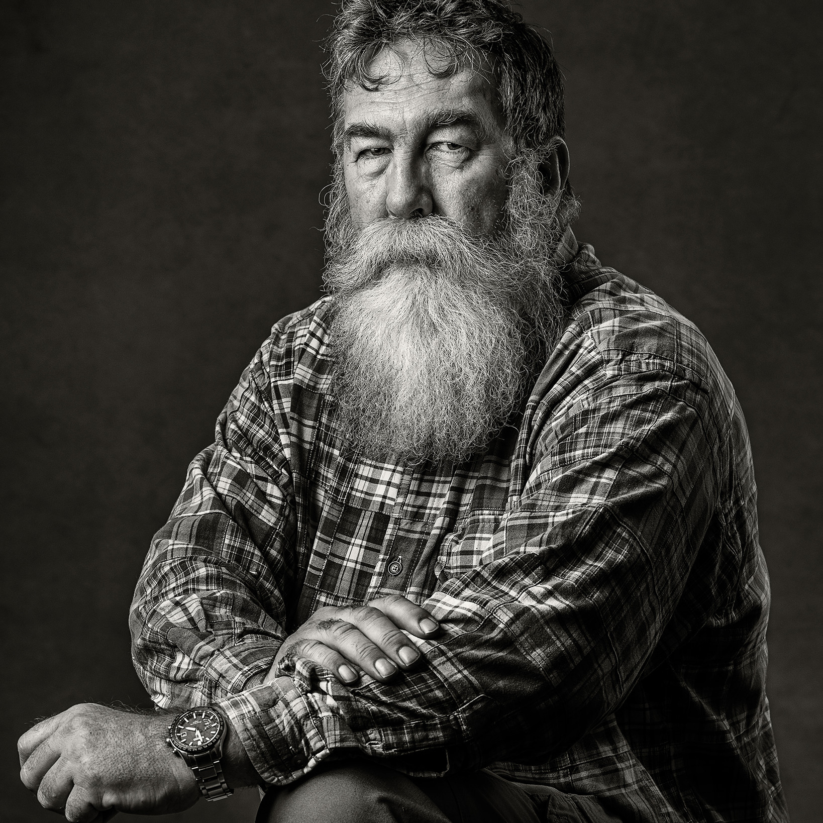 older man with beard headshot by Portrait photographer Preston