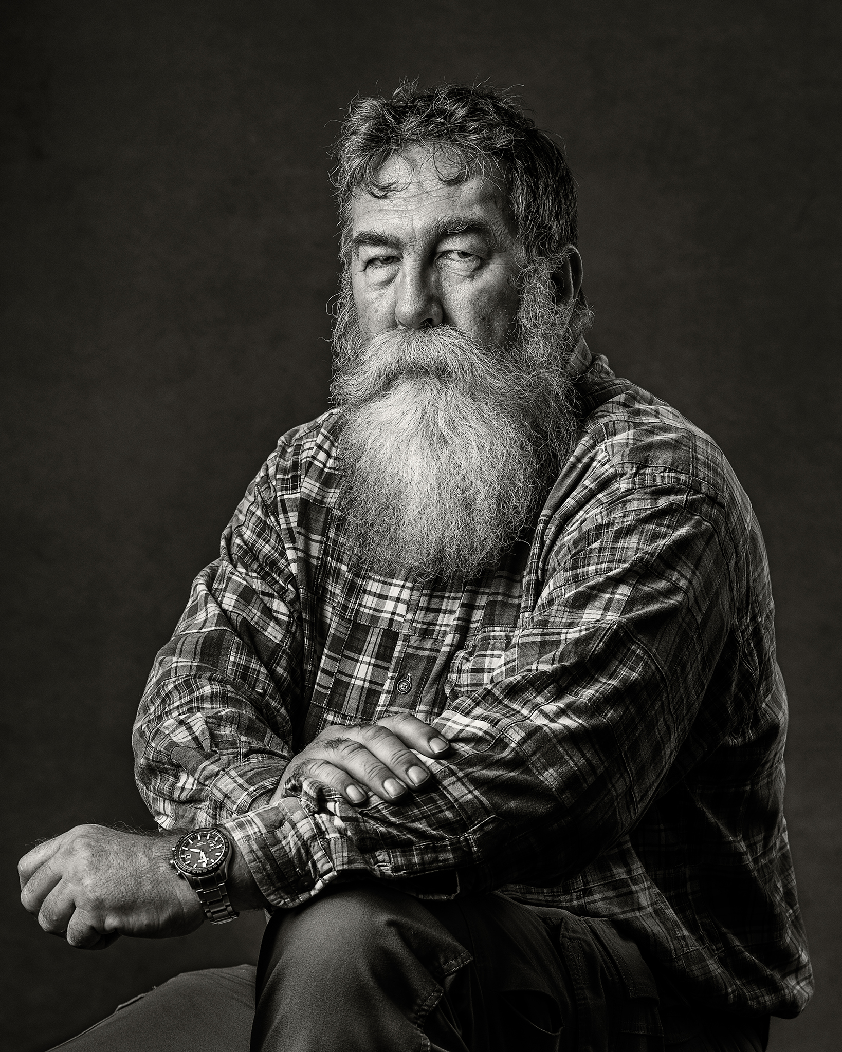 older man with beard headshot by Portrait photographer Preston