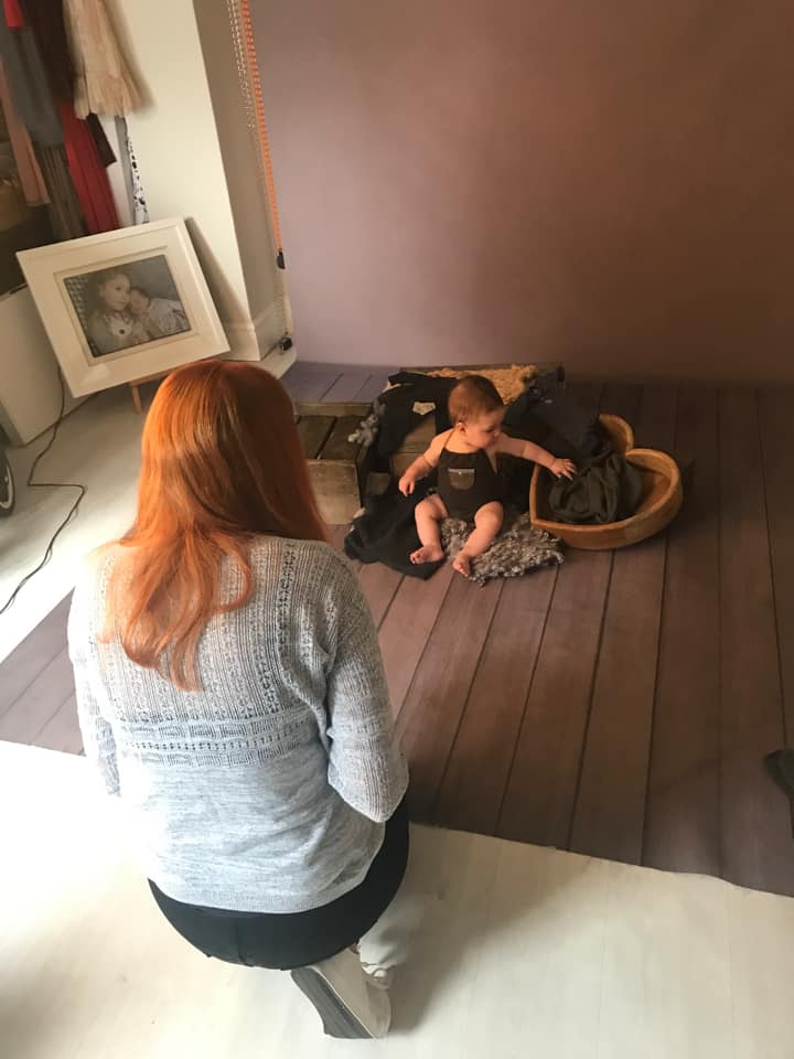 behind the scenes photograph of photography mentoring for a childrens photographer